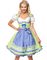 Deluxe Grön Dirndl-Oktoberfestklänning med Blå Partier