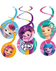 6 stk Hengende Dekorasjoner med My Little Pony Motiv