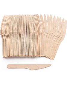 100 stk Miljøvennlige Kniver i Tre 16 cm