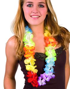 Fluffy Fin Hawaiikrans i Regnbågens Färger