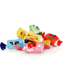 1 kg Fruktkarameller med Forskjellige Fruktsmaker