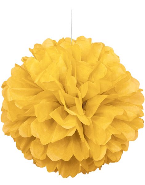 1 st Solrosgul Puff Pom Pom 40 cm