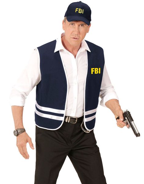 FBI Maskeradset med Väst och Keps