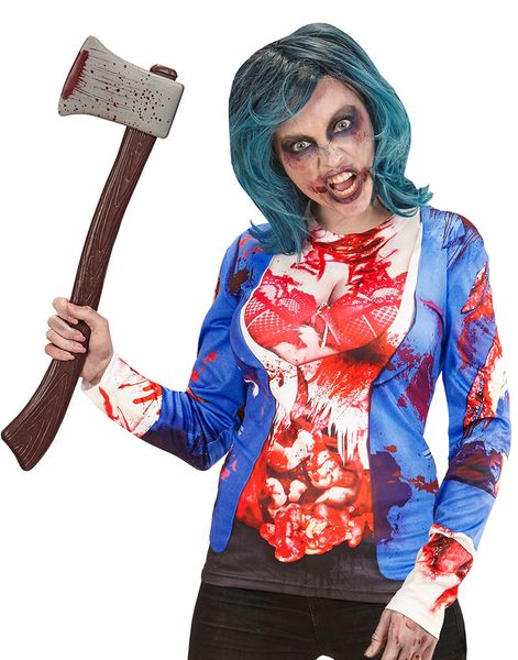 Fotorealistisk Zombie T-shirt med Långa Ärmar (Dam)