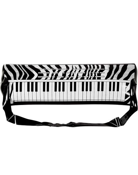 Zebramönstrat Uppblåsbart Keyboard Piano - 57 cm