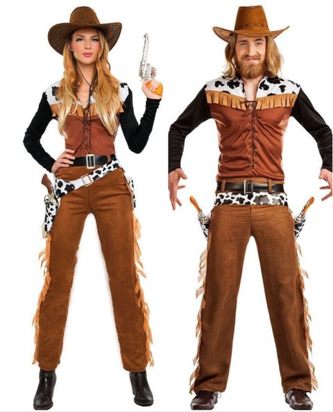 Pardräkt – Brunt Cowboymaskeraddräkt