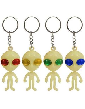 Alien Glow Nøkkelring i Assorterte Farger 7 cm