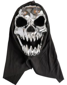 Silverfärgad Monstermask Med Huva