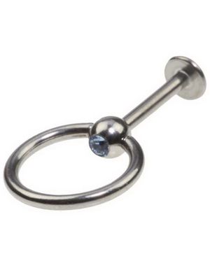 Labrett med Blå Sten och Slavring - 1,2 x 8 mm