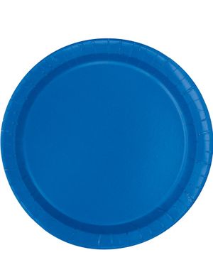 16 st Royalblå Papptallrikar 22 cm