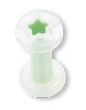 Green Star Akryl - Vit Piercing Plugg