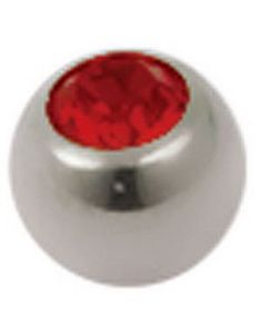 Single Diamond Red - 3 mm Titankula till 1,2 mm stång