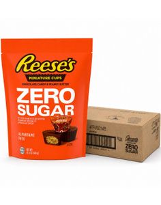 12 stk Reese’s Miniature Cups Zero Sugar - Hel Eske 1,02 kg (USA Import)