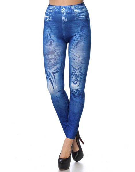  Coola tights med dödskalle och blommor