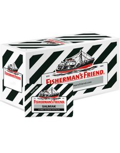 72 st Sockerfri Fisherman's Friend med Smak av Salmiak - Hela Lådan 1,8 kg