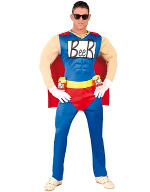 Simpsons-inspirerad Duffman Herrkostym 3 Delar 
