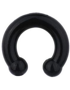 Horseshoe - Svart Öronpiercing i Silikon