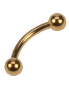 Banan Guld - 1,2 x 8 mm Ögonbrynspiercing
