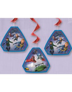 3 stk Hängande Dekorationer - Thunderbirds