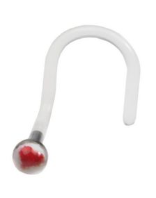 Red Heart White - Näspiercing