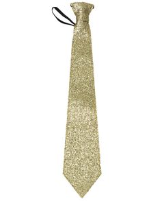 Guldfärgad Glittrande Slips