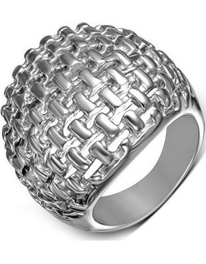 Weave Dome - Silverfärgad Stålring