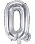 Silverfärgade Bokstavsballonger A-Z - 35 cm