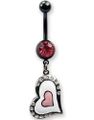 New Love Navelpiercing med Stenar - Vit