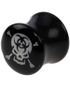 Biohazard Skullhead - Svart Piercing Plugg