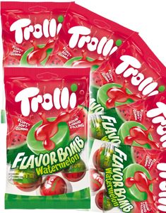 ÄT SNART PRODUKT - 21 st Trolli Flavor Bomb Watermelon - Gelébollar med Surt Flytande Fyll - Hela Lådan 1,57 kg