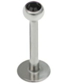Shiny Stone - 1.2 x 8 mm - Svart Labret