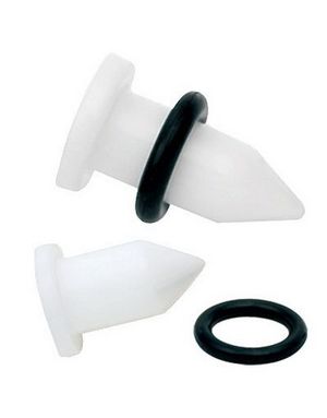 Spiker - Vit Piercing Plugg