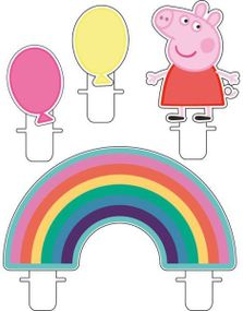 4 Stk Mini Figurer Peppa Pig Stearinlys