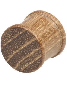 Real Teak Wood Plug - Organisk Piercing Plugg