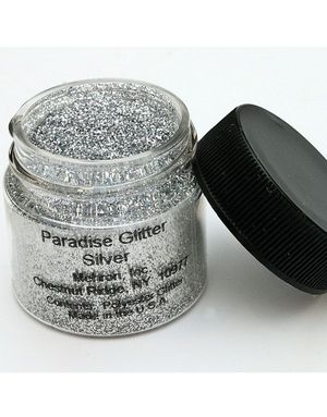 Paradise Makeup AQ GlitterDust - Silver Mehron Glitter För Ansikte, Hår och Kropp
