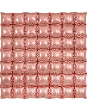Rosegull Waffle Folie Ballong for Backdrop/Bakgrunn 