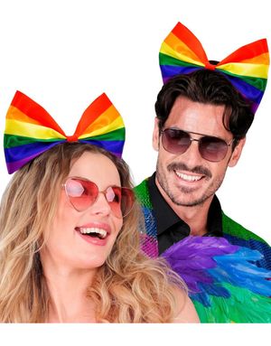 Regnbåge Rosett Hårband