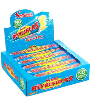 60 stk Swizzels Refreshers Chew Bar med Citronsmak 18 gram - Hel Låda