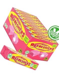 36 stk Swizzels Refreshers Chew Blocks med Jordgubbssmak