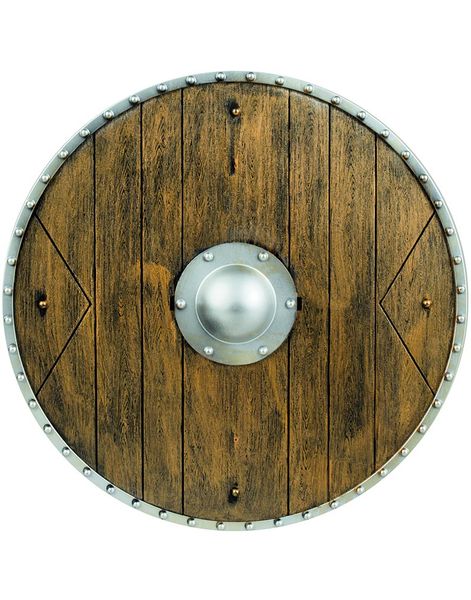 Brun och Silverfärgad Sköld 40 cm