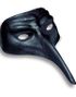 Svart Venetiansk Mask Med Lång Näsa - Kan Målas!