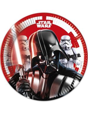 8 stk Små Papptallrikar 20 cm - Star Wars Final Battle