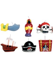 6 stk Pirat Kakelys - Piratfest