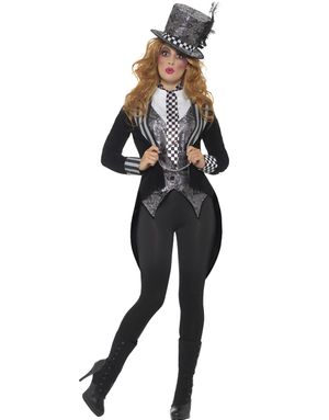 Miss Mad Hatter Inspirerad 4 Delars Kostym