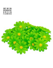 20 st Grön Dekorationsblommor