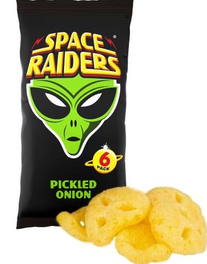 Space Raiders Pickled Onion Corn Snacks - 6 Pack