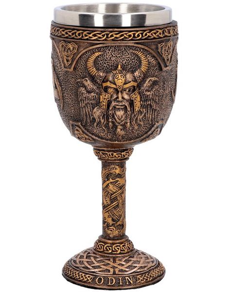 Bronsfärgad Odin Dryckesbägare 17 cm