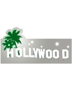 Hollywood Pappdekoration 20x40 cm - Hollywood Fame
