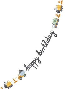 Happy Birthday Banner 2 Meter med Motiv av Byggfordon