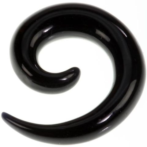 Akryl Curl - Svart Örpiercing - Strl 5 mm